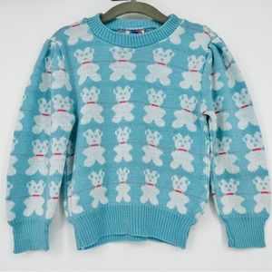 Vintage Popsicle 90s Bear Sweater‎ Blue Size 5